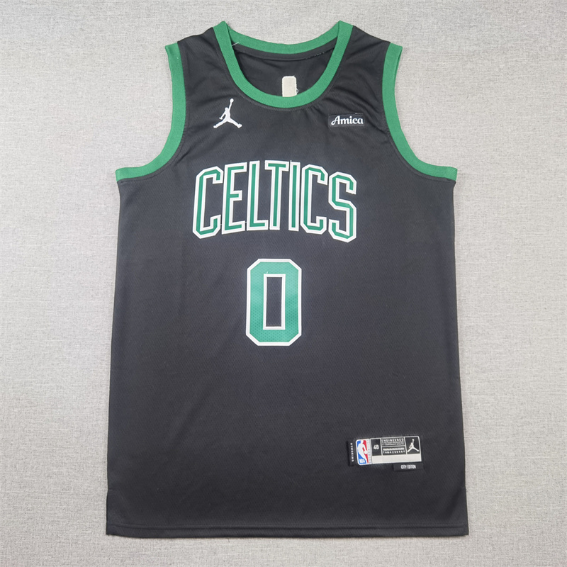 Men Boston Celtics #0 Tatum Black Jordan Brand 2025 NBA Jersey style 1->->NBA Jersey